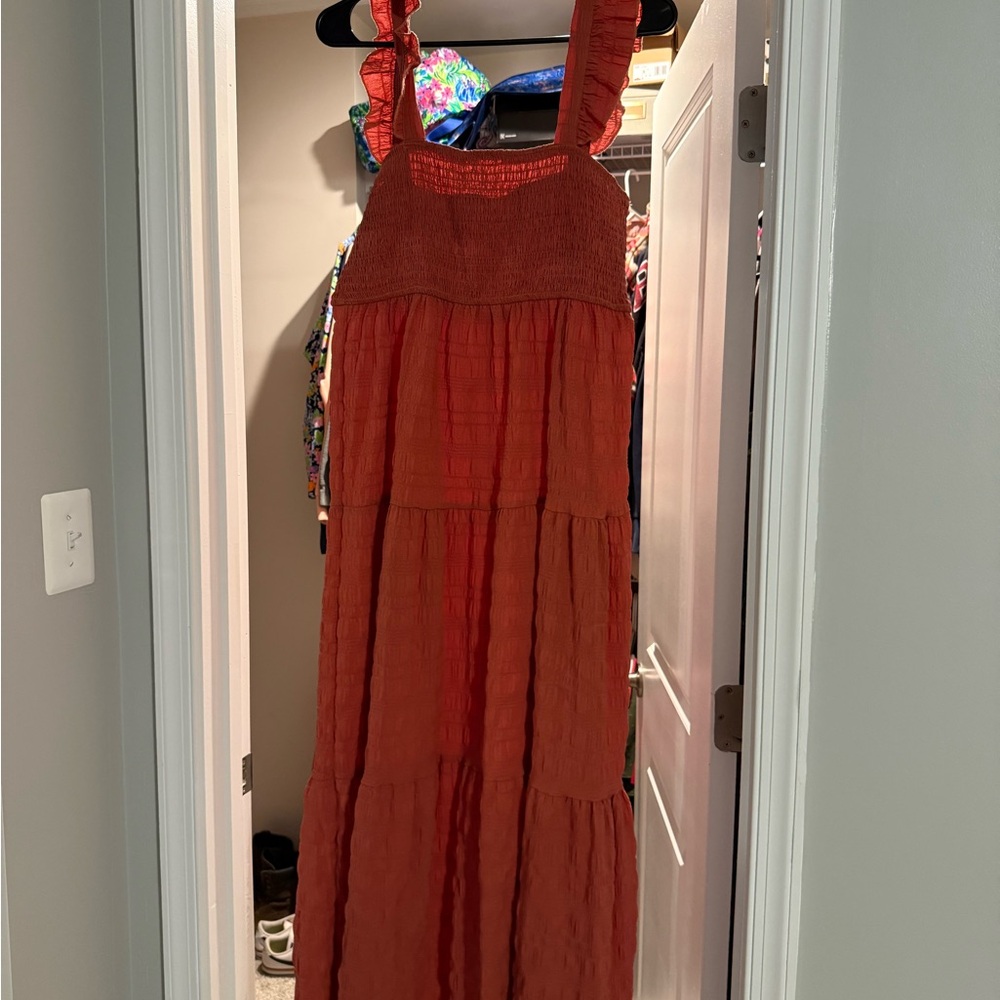 SHEIN Rust Maxi Dress large